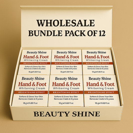 Beauty Shine – Hand & Foot Whitening Cream - Wholesale Bundle Pack OF (6) (12) (18)