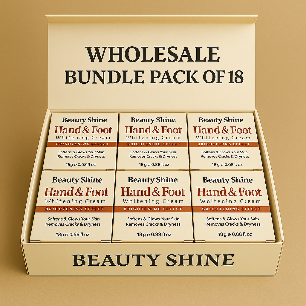 Beauty Shine – Hand & Foot Whitening Cream - Wholesale Bundle Pack OF (6) (12) (18)