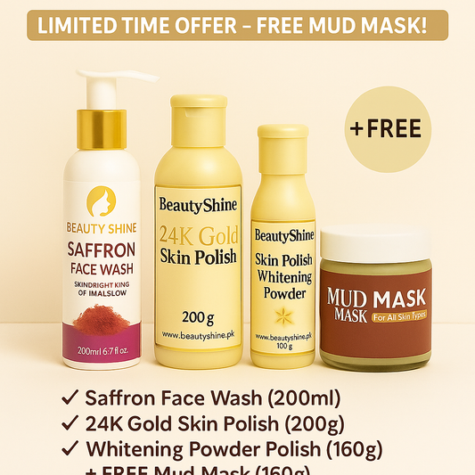 Buy 24K Gold Skin Polish & Saffron Facewash & Get Free Multani Mud Mask 🎁