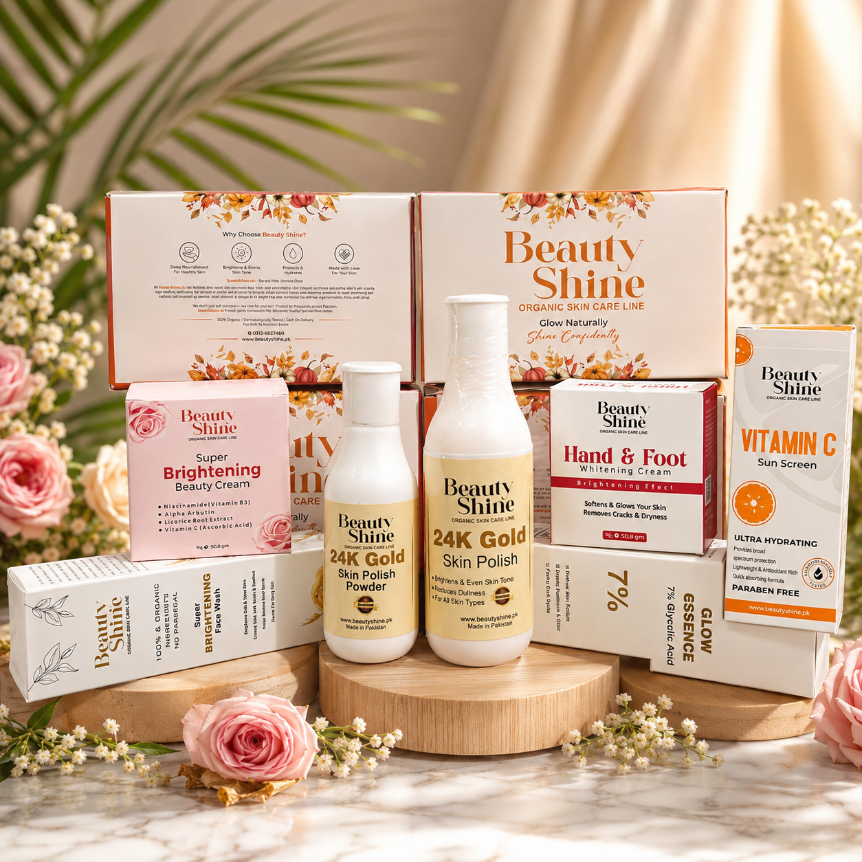 Beauty Shine 6-in-1 Skincare Bundle + FREE Rose Water 🎁