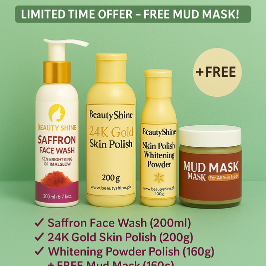Buy 24K Gold Skin Polish & Saffron Facewash & Get Free Multani Mud Mask 🎁