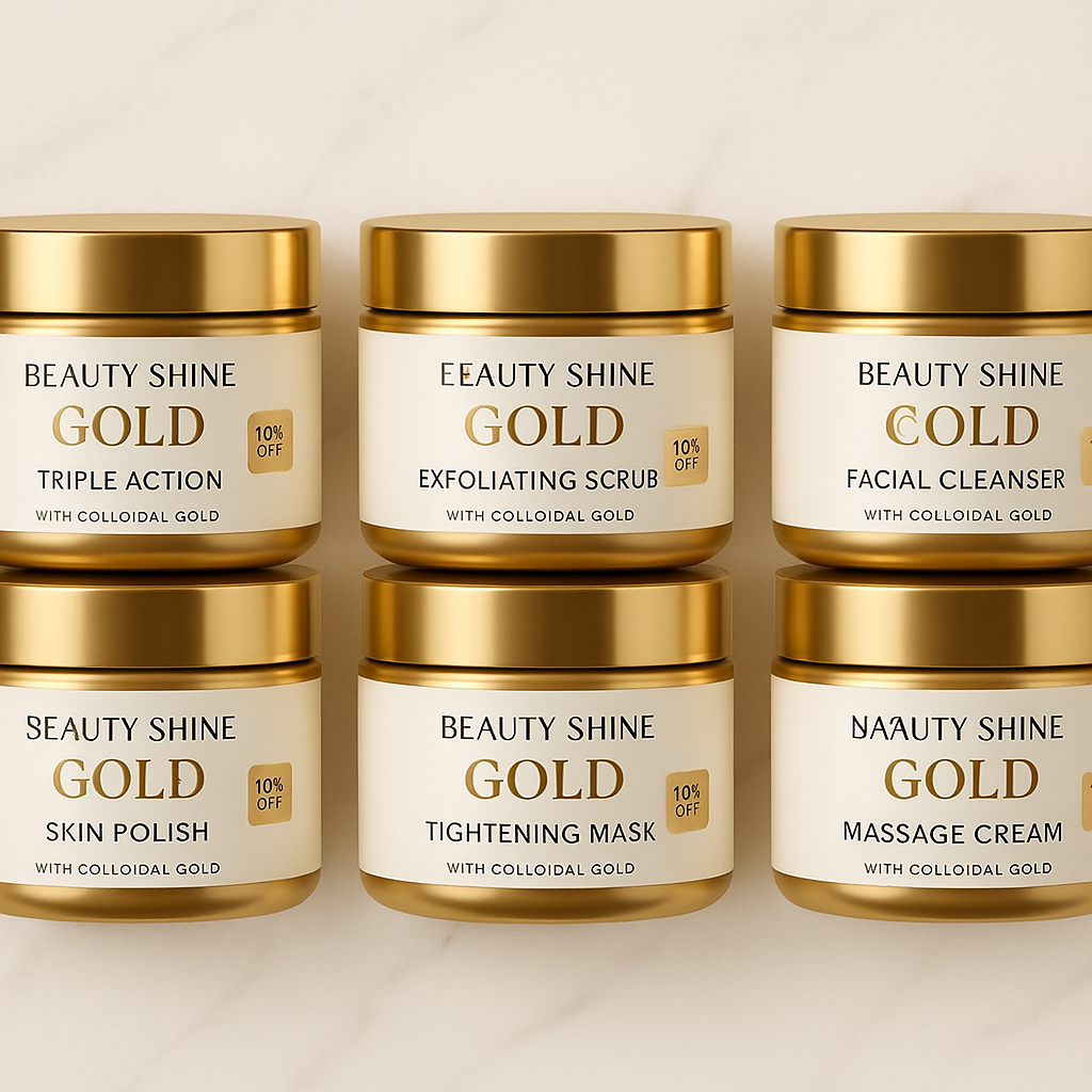 Beauty Shine 6-Step 24k Gold Facial Kit