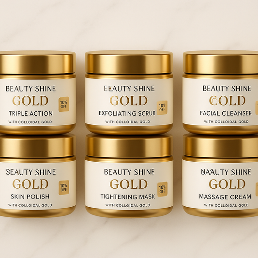 Beauty Shine 6-Step 24k Gold Facial Kit