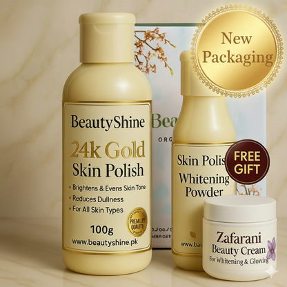 24k Gold Skin Polish + Zafrani Beauty Cream Free 🎁 With 100% Results
